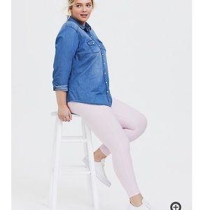 Torrid Lilac Fleece Lined Leggings Size 2